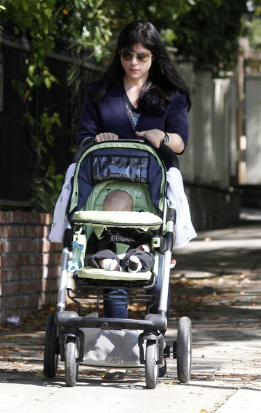 Selma Blair takes her son Arthur for a walk in Los Angeles
