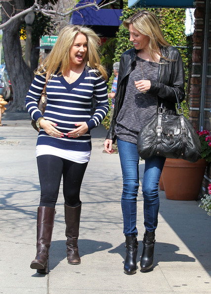 “Sonny With A Chance” actress Tiffany Thornton and celebrity designer Wendy Bellissimo out shopping for her babies room in Los Angeles, California on March 6, 2012. Tiffany is expecting her first child with husband Christopher Carney
