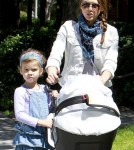 Jessica Alba takes her daughters Honor and Haven to a park in Beverly Hills for some fun.