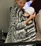 Kate Hudson arrives at LAX with son Bingham - April 17