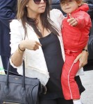 Kourtney Kardashian with son Mason Disick at LAX - April 21