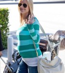 Kristin Cavallari arrives at LAX looking very pregnant. April 10 2012