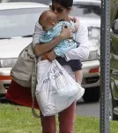 Selma Blair returned home with her son Arthur Bleick in Los Angeles, California on April 24, 2012.