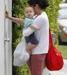 Selma Blair returned home with her son Arthur Bleick in Los Angeles, California on April 24, 2012.