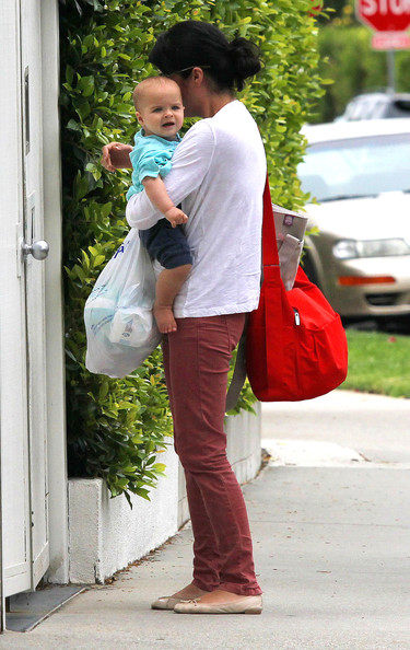 Selma Blair returned home with her son Arthur Bleick in Los Angeles, California on April 24, 2012.