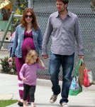 Pregnant Alyson Hannigan spends family time at the park 0504