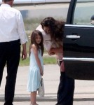Katie Holmes and Suri Jet Off After Visiting Tom Cruise 0529