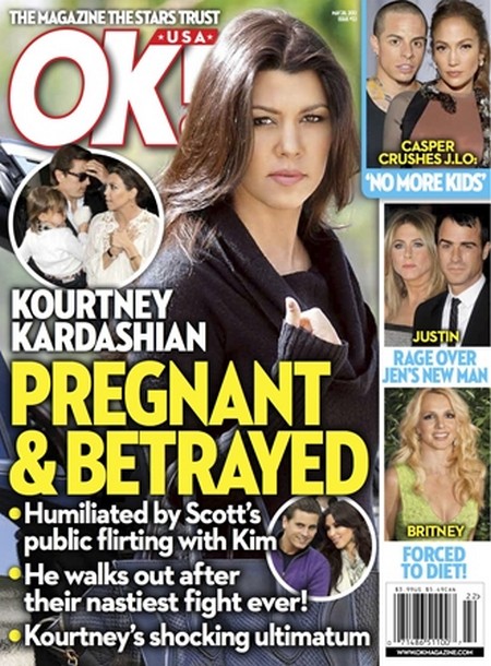 Kourtney Kardashian Pregnant & Betrayed By Scott Disick's Flirting (Photo)