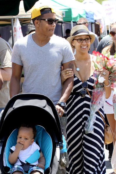 Tia Mowry and husband Cory Hardrict enjoy a day with their baby son Cree at the Farmer’s Market in LA