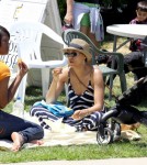 Tia Mowry and husband Cory Hardrict enjoy a day with their baby son Cree at the Farmer's Market in LA