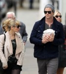 "Thor" star Chris Hemsworth and his wife Elsa Pataky take a walk through London, England on May 16, 2012 with their newborn daughter India Rose (born on May 11, 2012). They were joined by Chris and Elsa's family.