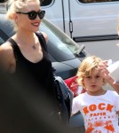 Gwen Stefani took sons Kingston and Zuma along with their grandma to their school festival in Encino, CA on May 6th, 2012. While there, an ambulance showed up rumored to be for the singer!