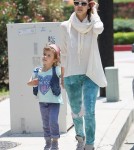 Jessica Alba and Cash Warren at the park with their daughters Honor and Haven May 12