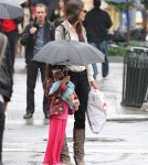 Katie Holmes and Suri Cruise in New York City On a Rainy Day - May 21