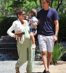 Kourtney Kardashian with Scott Disick and Mason at the Calabasas Commons in Calabasas, CA - May 23