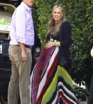 Molly Sims receiving lots of gifts at her baby shower at a Hollywood Hills private residence in Hollywood, California on May 5, 2012. Molly's husband Scott Stuber came to pick her up after the party