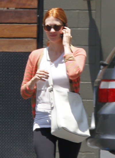 January Jones Debuts New Hair Color With Xander 0619