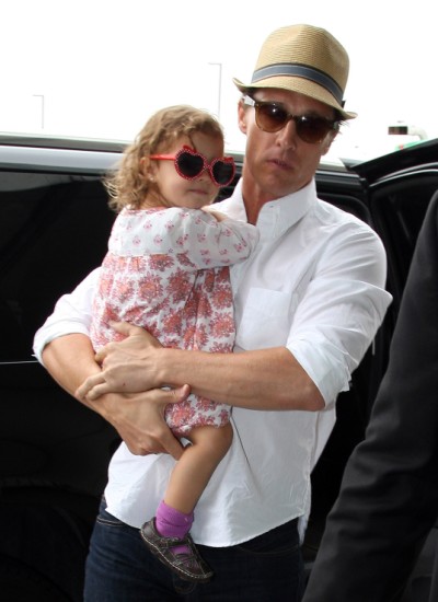 Matthew McConaughey And Family Jet Out Of Los Angeles 0605