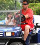 Adam Sandler Takes Sunny For A Golf Cart Ride 0606
