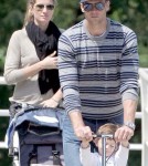 Tom Brady and Gisele Bundchen taking Benjamin to the park in Boston - June 1