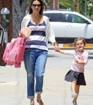 Alessandra Ambrosio picking up Anja at school in Los Angeles, CA - June 20