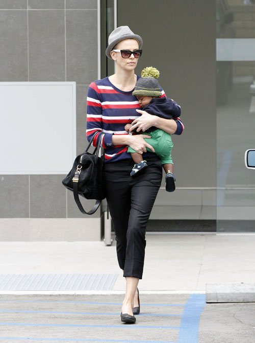 Charlize Theron Takes Jackson to thjee doctor’s office in Beverly Hills, Ca – June 11