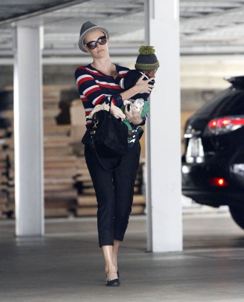 Charlize Theron Takes Jackson to thjee doctor’s office in Beverly Hills, Ca – June 11