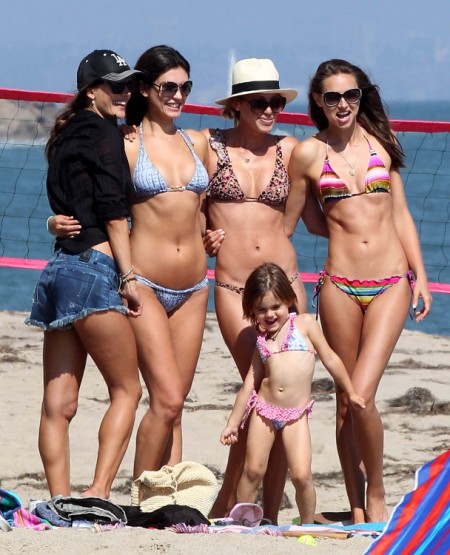 Alessandra Ambrosio Rocks The Beach With Her Model Daughter 0724