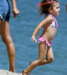 Alessandra Ambrosio Rocks The Beach With Her Model Daughter 0724