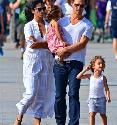 Matthew McConaughey and Camila Alves Spend A Quiet Day Along The Hudson With Their Kids 0723