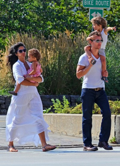 Matthew McConaughey and Camila Alves Spend A Quiet Day Along The Hudson With Their Kids 0723