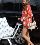 Alessandra Ambrosio with her fiance Jamie Mazur with Anja and Noah in Malibu, CA - July 4