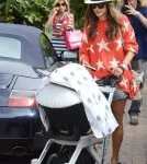 Alessandra Ambrosio with her fiance Jamie Mazur with Anja and Noah in Malibu, CA - July 4
