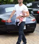 Alessandra Ambrosio with her fiance Jamie Mazur with Anja and Noah in Malibu, CA - July 4