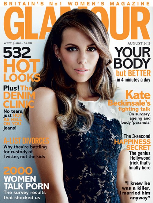 Kate Beckinsale Glamour August 2012
