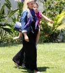 Actress Sarah Michelle Gellar and her daughter Charlotte visiting a friend in Beverly Hills, California on June 30, 2012.