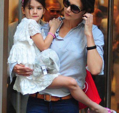 Katie Holmes Is Thrilled Suri Is Back As They Head To A Day at MOMA (Photos)