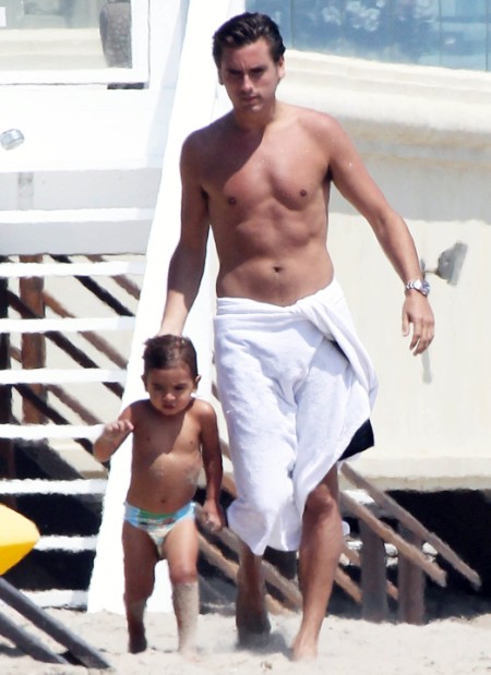 Scott Disick And Mason Disick Show Off Their Tans On The Beach In Miami 0805
