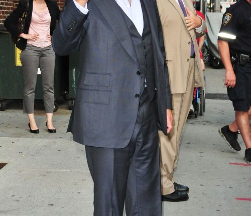 Actor Kelsey Grammer stops by the David Letterman Show in New York City, New York on August 20, 2012.