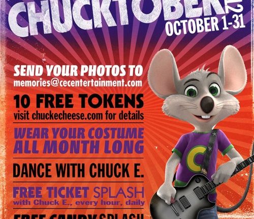 Chuck E. Cheese’s kicks off “Chucktober” with free tokens!