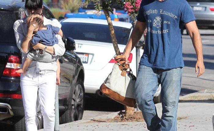Selma Blair and her son Arthur spotted out with a friend in Studio City, California on September 17, 2012.