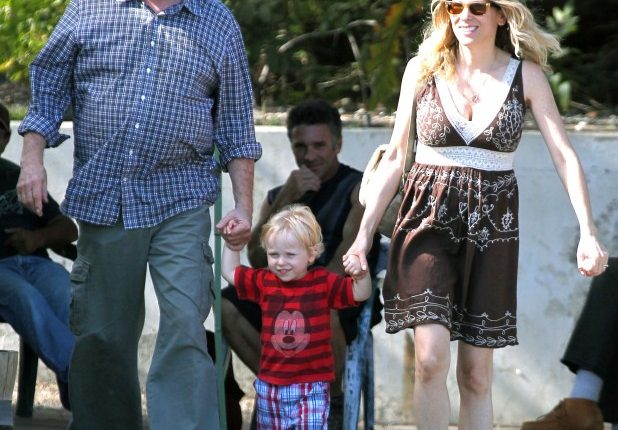 Gary Busey, his girlfriend Steffanie Sampson and their son Luke Busey enjoying the day at the 31st Annual Malibu Kiwanis Chili Cook Off, Carnival and Fair in Malibu, California on September 3, 2012