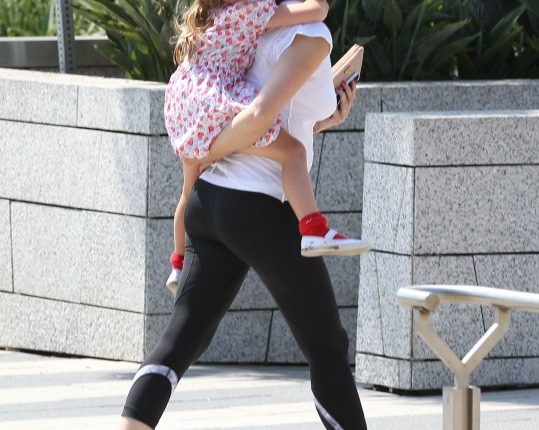 ‘The Odd Life Of Timothy Green’ actress Jennifer Garner takes her daughter Seraphina to the police station in Santa Monica, California on September 10, 2012.