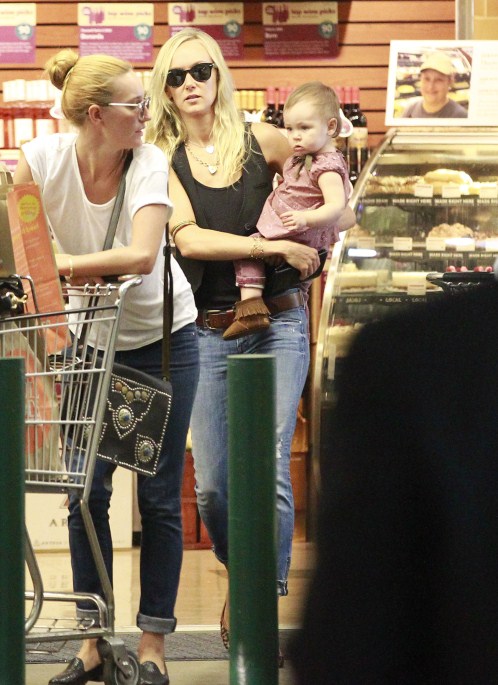 Actress Kimberly Stewart was seen making a trip to Whole Foods with her daughter, Delilah Stewart, in Los Angeles, California on August 31, 2012.