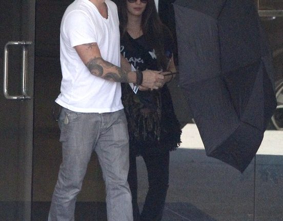 Couple Megan Fox and her husband Brian Austin Green stopping by a doctors office to have a check up on their unborn baby in Los Angeles, California on September 23, 2012.