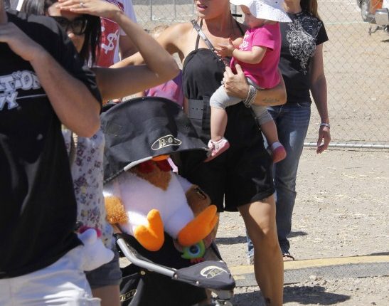Singer Pink and her hubby Carey Hart go to the Malibu Chili Cook Off with their daughter Willow Sage in Malibu, California on September 2nd, 2012.