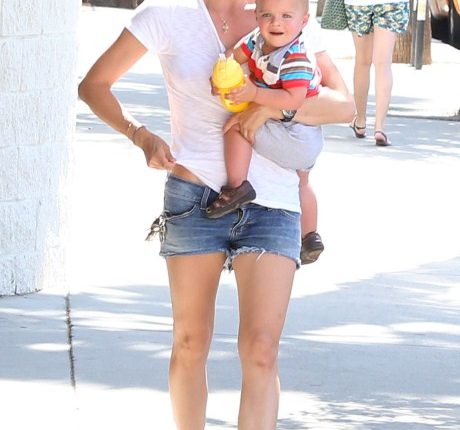 ‘Anger Management’ actress Selma Blair and her son Arthur Bleick enjoying a day out at the Farmers Market with a friend in Ventura, California on September 9, 2012.