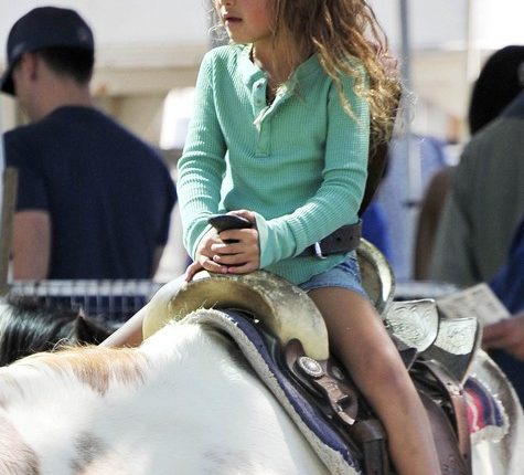 Exclusive… Nahla Aubry Rides a Horse at the Farmers Market