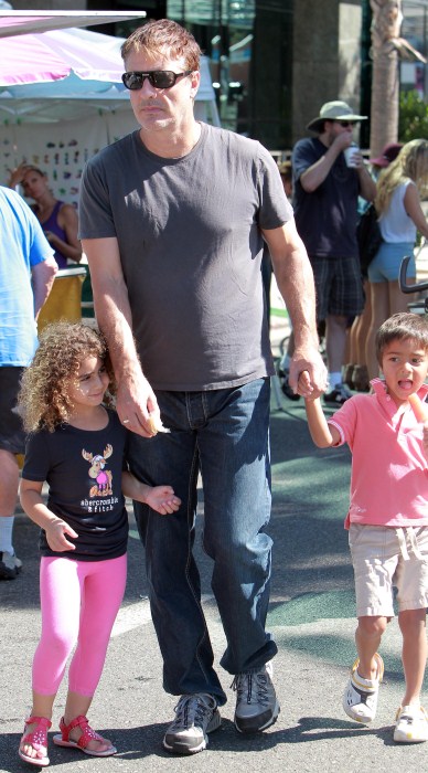 Chris Noth treated his son, Orion Noth, to an ice cream treat in West ...