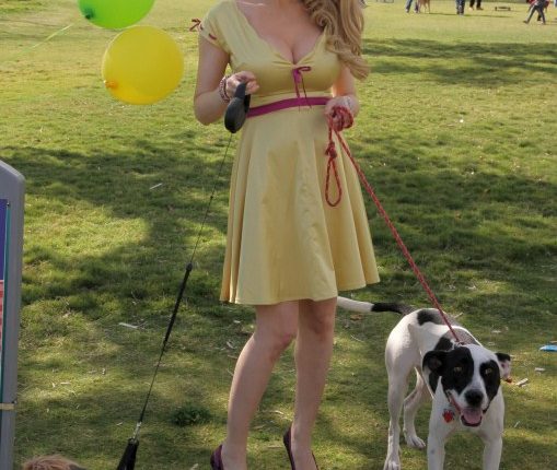 Holly Madison attends “Forever Home Family Picnic” for people who have provided a home for a shelter dog at Freedom Park in Las Vegas, Nevada on October 13, 2012.